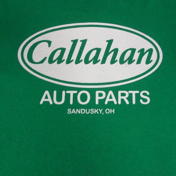 TOMMY BOY - CALLAHAN AUTO PARTS SANDUSKY OH GREEN MEDIUM T-SHIRT L227 - Picture 1 of 5